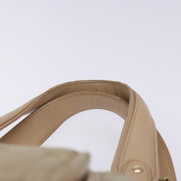 DIOR Canage Hand Bag Nylon Beige Gold - Picture 8 of 13